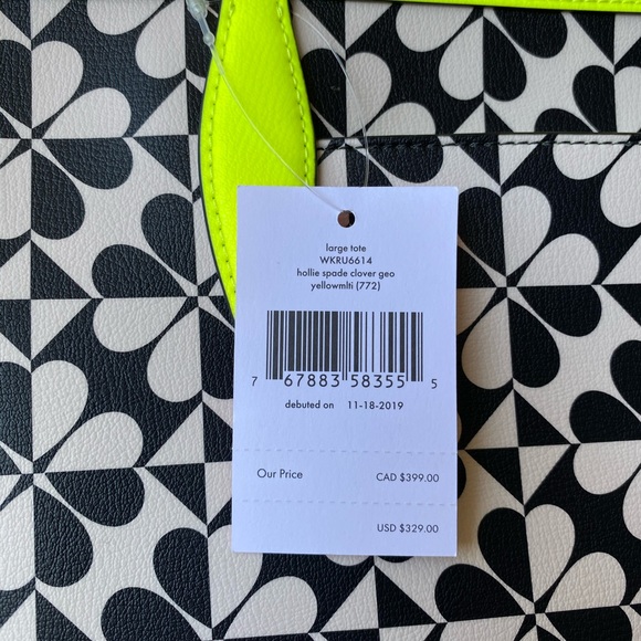 ♠️🌟Kate Spade🌟♠️Hollie Geo Clover Large Tote - Picture 6 of 8